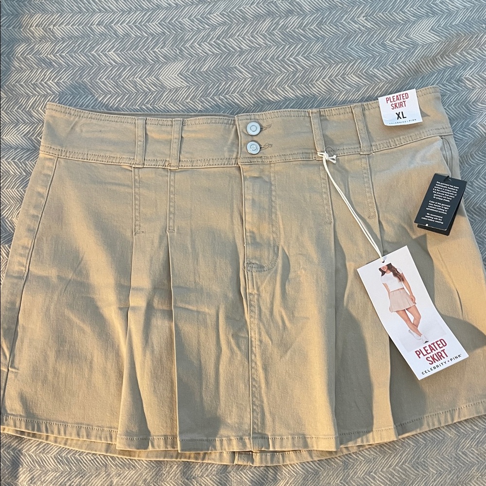 Celebrity Pink Beige Mini Skirt